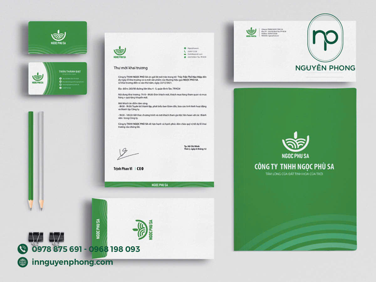 In phong bì logo chuẩn nét, sắc sảo